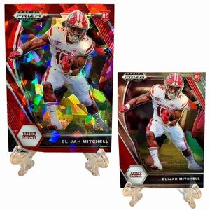 Elijah Mitchell Rookie 156 Panini Prizm Draft Picks Cracked Red Ice 2021 Rookies
